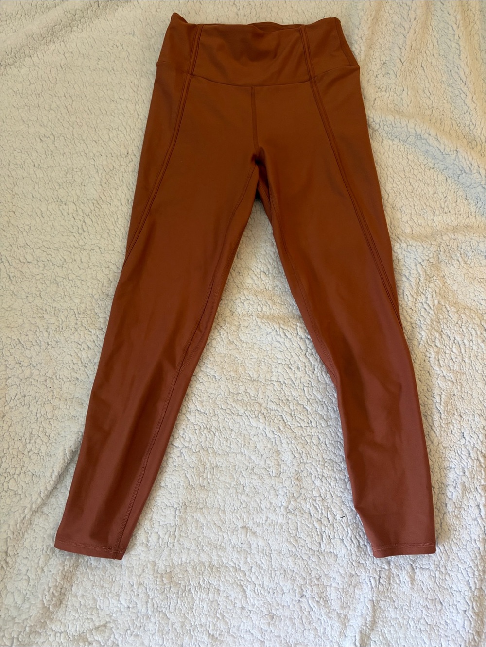 High-Waist Rust Brown Women's Active Leggings